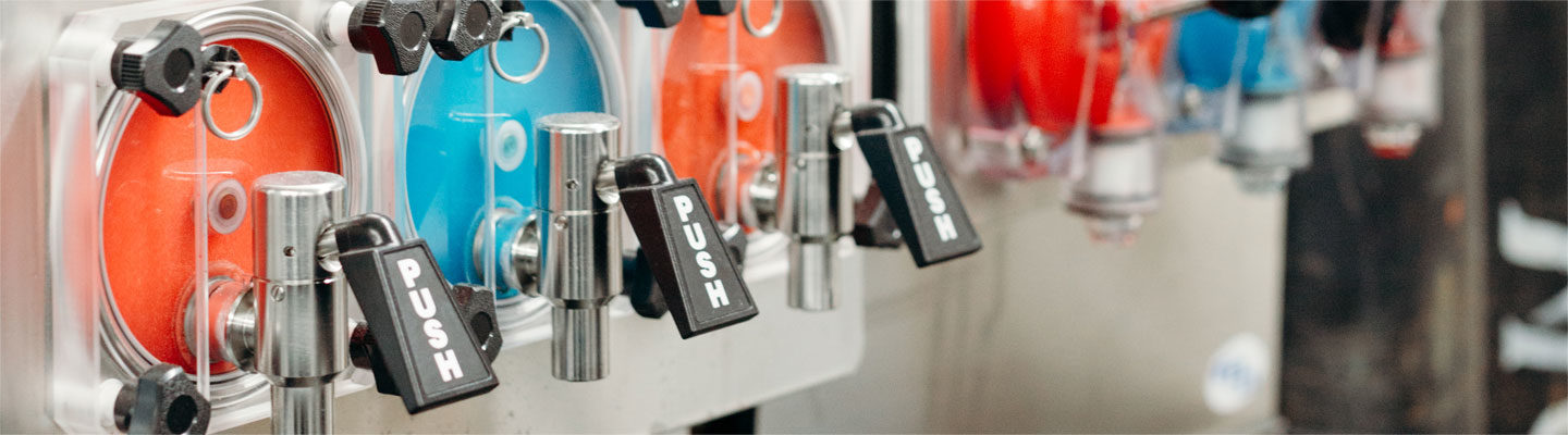 Slush machine levers