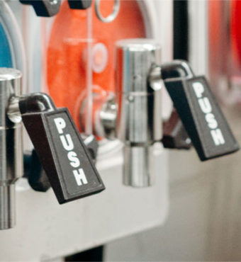 Slush machine levers